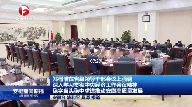 安徽省委書記鄭柵潔：對那些不作為亂作為的干部要嚴(yán)厲問責(zé)，對那些為了工作而犯錯誤或者失誤的干部要敢于擔(dān)責(zé)