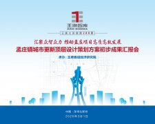 【第288期】匯聚眾智眾力 推動孟莊項目高質高效發展——孟莊鎮城市更新頂層設計策劃方案初步成果匯報會